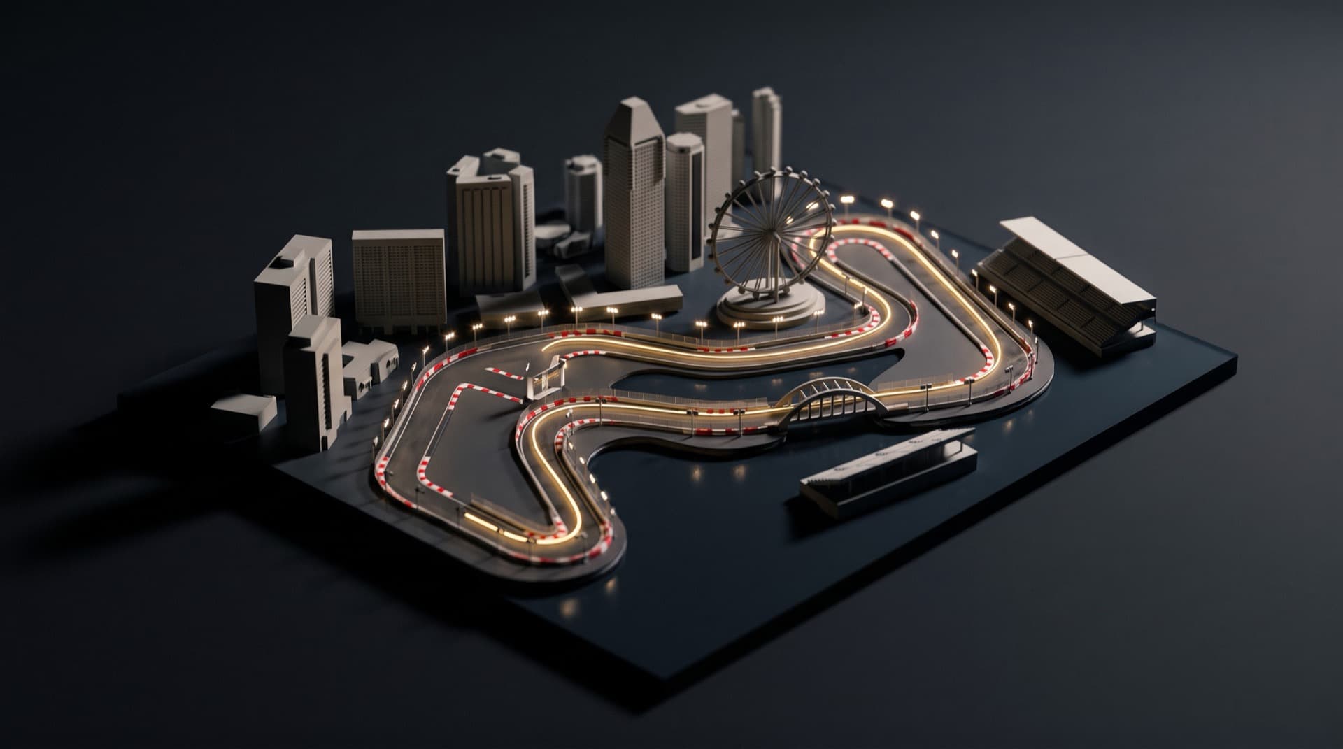 Illustrative 3D model of the Singapore circuit