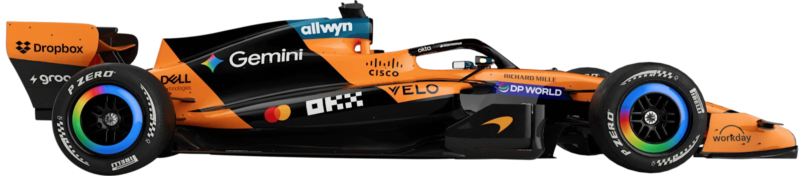Side view of the 2026 McLaren MCL40